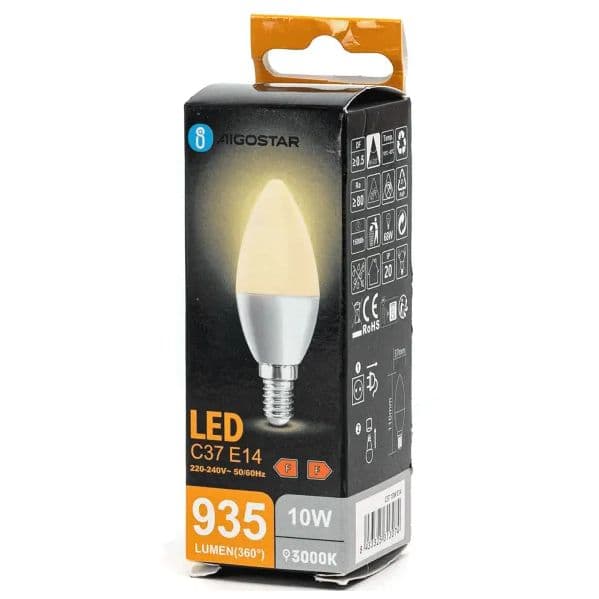 Lâmpada LED E14 C37 10W 3000K - MI470313