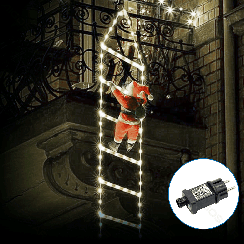 PAI NATAL DE BAIXA TENSÃO COM ESCADA DE ESCALADA, 3M+1.6M, BRANCO