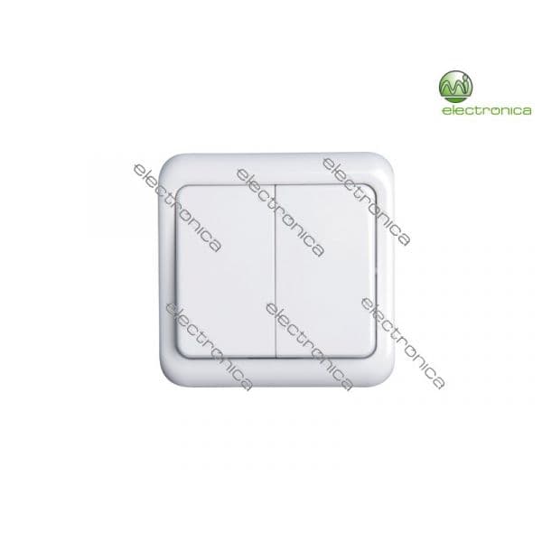 Interruptor 2 Vias de Encastrar Branco com Protecção Infantil - MI185100
