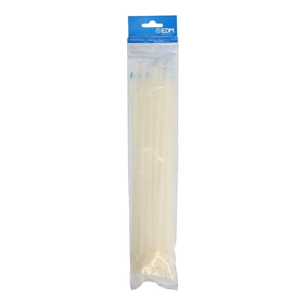 Abraçadeiras natural 300x8mm nylon de alta qualidade (blister 25 unid.) edm