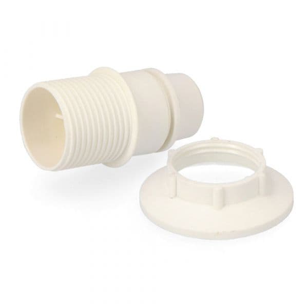 EDM Casquilho e14 Semi-rosca + Anilha Branco Embalado - E44045