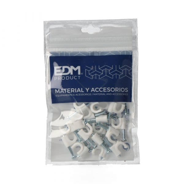 EDM Abraçadeira Redonda Branca com Prego 2x1 Nº 06 - EDME48006