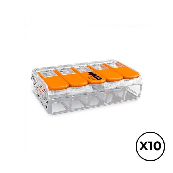 Wago Conector Rápido 221-415 Transparente 5 Condutores 4mm²