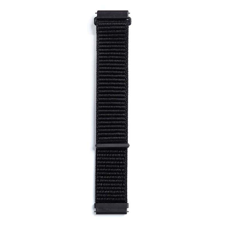 Pulseira Universal Nylon 22mm para Smartwatch Xiaomi/Amazfit/Samsung/Huawei/Realme/Ticwatch Preto