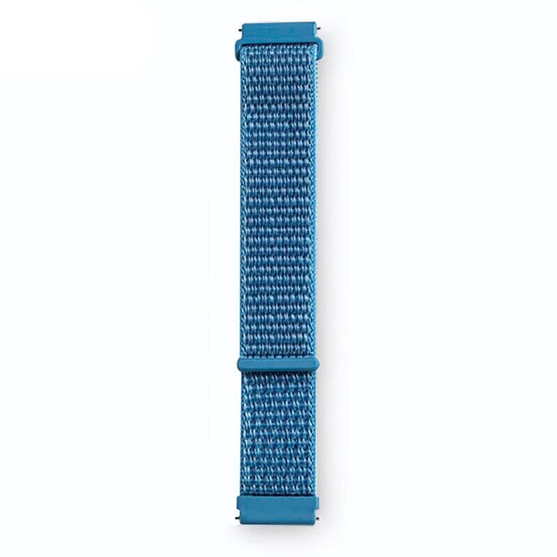 Pulseira Universal Nylon 22mm para Smartwatch Xiaomi/Amazfit/Samsung/Huawei/Realme/Ticwatch Azul