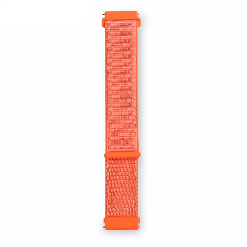 Pulseira Universal Nylon 22mm para Smartwatch Xiaomi/Amazfit/Samsung/Huawei/Realme/Ticwatch Laranja