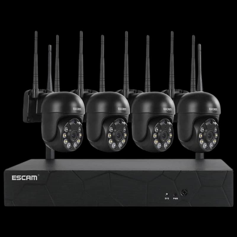 Escam Kit de vigilância por vídeo IP WNK614 Wifi 3MP 4 câmeras - WNK614