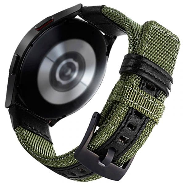 Pulseira Universal Nylon Ajustável 20mm Verde para Xiaomi/Amazfit/Samsung/Huawei/Realme/Ticwatch