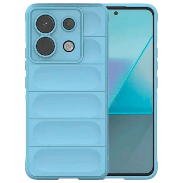 Crococase Capa Silicone Wave para Xiaomi Redmi Note 13 Pro 5G / Poco X6 5G Light Blue