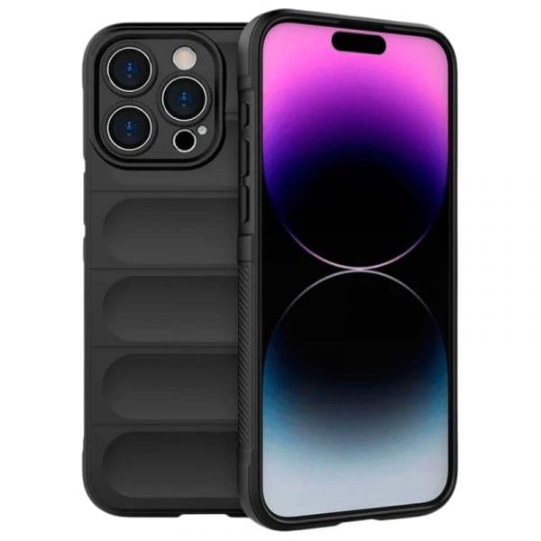 Crococase Capa Silicone Wave para iPhone 15 Pro Black