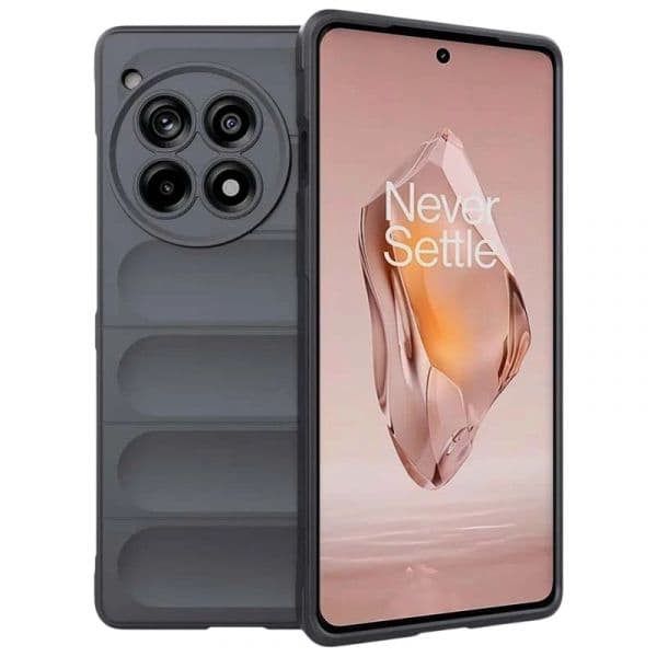 Crococase Capa Silicone para Oneplus 12R Dark Grey