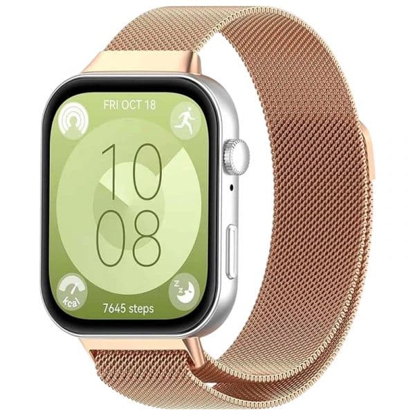 Crococase Pulseira para Huawei Watch Fit 3 Rose Gold