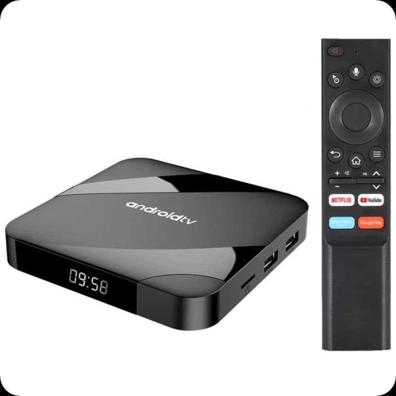 TV98 ATV W2 8K S905W2 2GB/16GB Dual Wifi Android 14 Preto - Android TV
