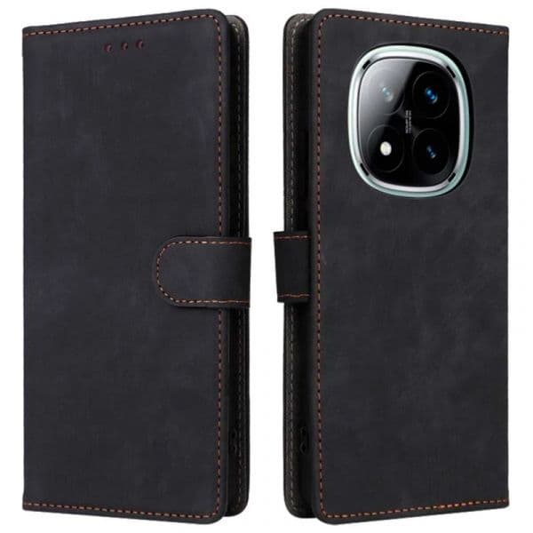 Crococase Capa Livro para Xiaomi Redmi Note 14 Pro Plus 5G Preto