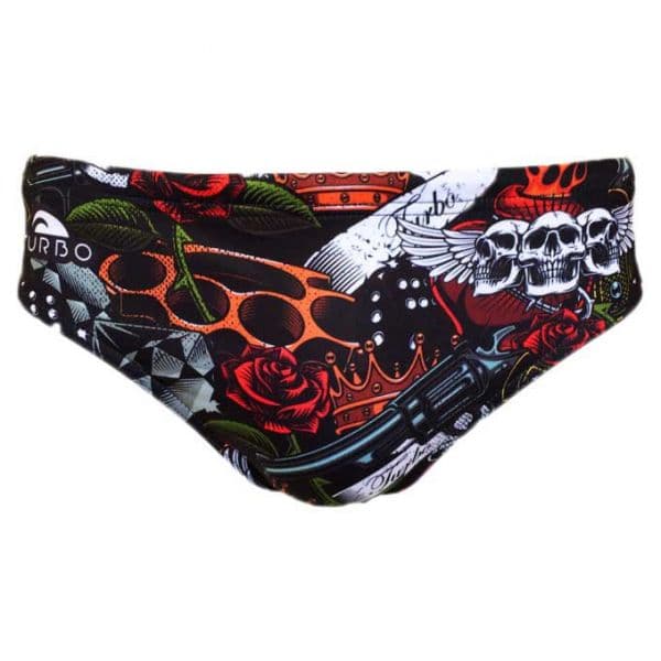 Turbo Old Tatoo Swimming Brief Vermelho 2XL Homem