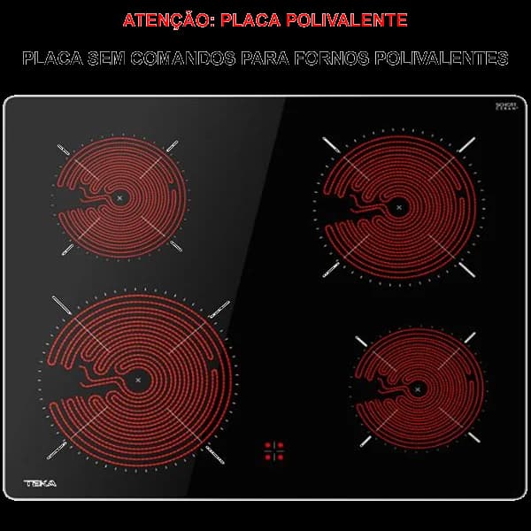 Placa Vitrocerâmica Teka TTC64010CRDBK 60cm
