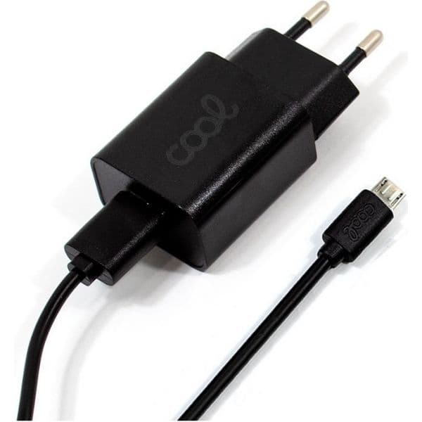 Cool Accesorios Carregador 5V 2.1A c/Cabo Micro USB Preto