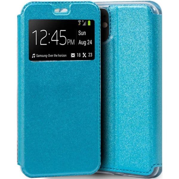 Capa Flip Cover iPhone 11 Liso Celeste
