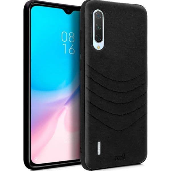 Cool Accesorios Cover Leather Bordado para Xiaomi Mi 9 Lite Black