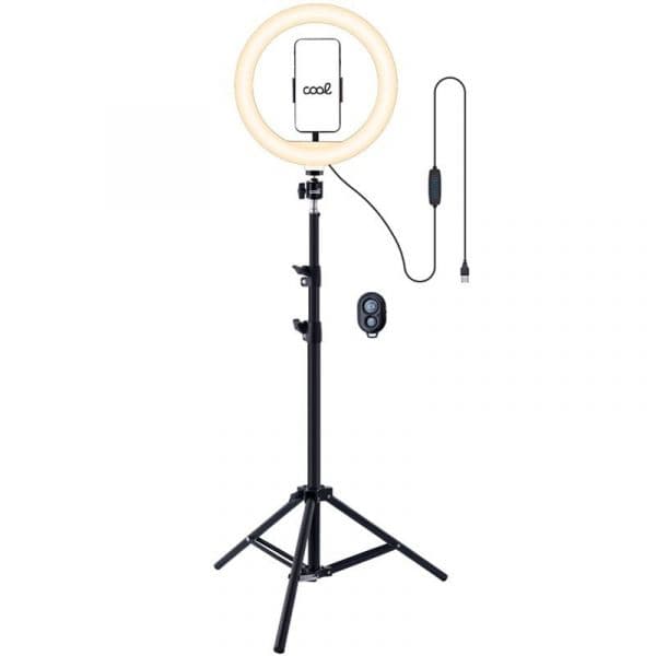 Suporte Tripé com Anel De Luz LED + Controle Remoto Bluetooth 180 Cm