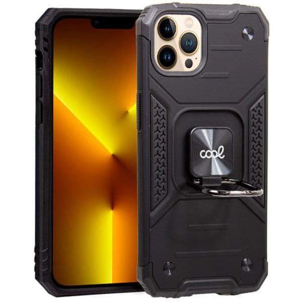 Cool Accesorios Capa para iPhone 13 Pro Max Hard Ring Black