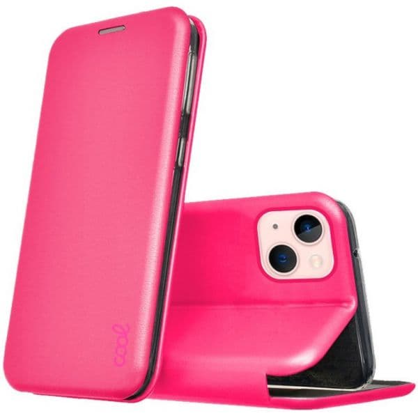 Cool Accesorios Capa Flip para iPhone 13 Elegância Fúcsia