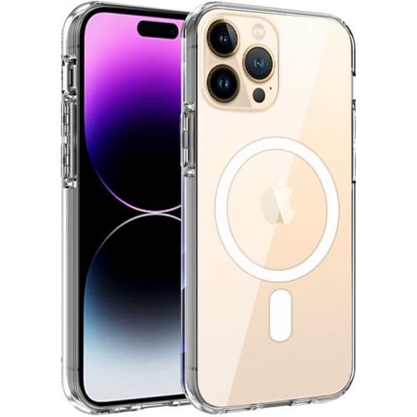 Cool Acessorios Capa Magnética para iPhone 14 Pro Max Clear