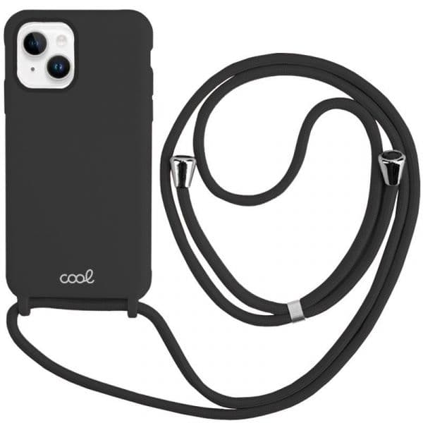 Capa Para Iphone 14 Plus Cordão Liso Preto Iphone 14 Plus
