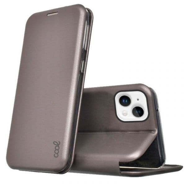 Capa Flip Cover Para Iphone 14 Plus Elegance Prateada Iphone 14 Plus