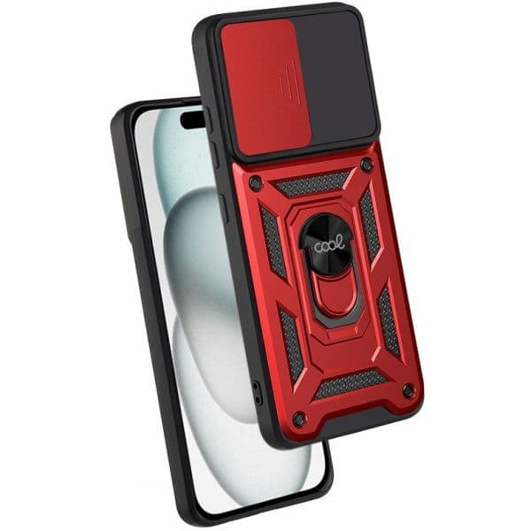 Cool Acessorios Capa iPhone 15 Anel Duro (Vermelho) - CL000006086