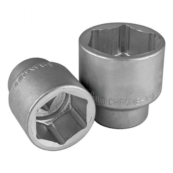 Jbm 1´´ 75 Mm Hexagonal Short Socket Prateado