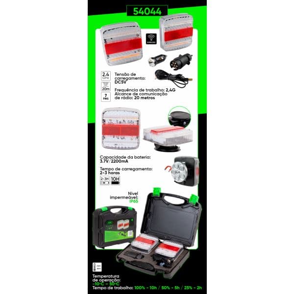 JBM Kit Luzes led sem Fios Magnético 54044