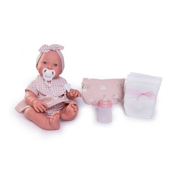 Antonio Juan Boneca recém-nascida Mia Mija com saco de toilette