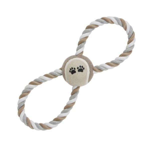 Arquivet Brinquedo Cão Punho Duplo Bola Marrom Cinza