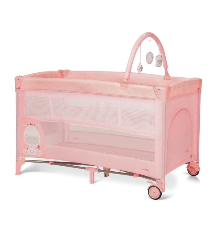 Asalvo Cama de Viagem Complet Duo Baby Giraffe Pink