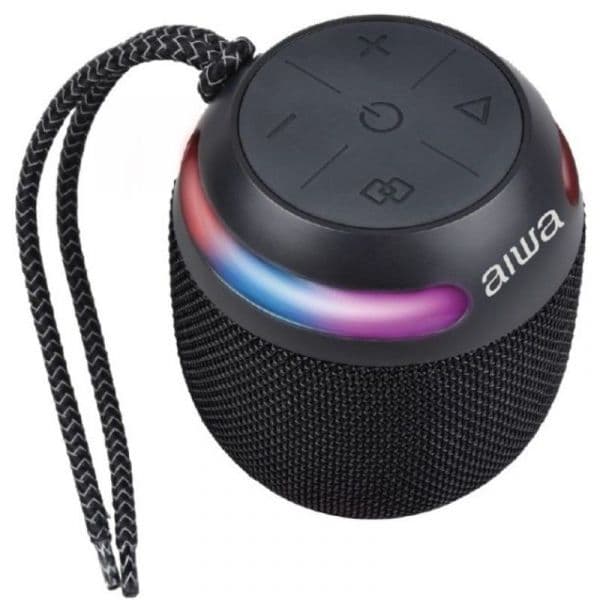 Aiwa BST-100BK Coluna Bluetooth 5W RMS RGB Microfone Preto