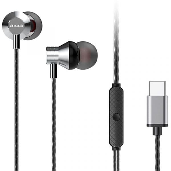 Aiwa ESTM-50USB-C/SL Auriculares In-ear USB-C Prata