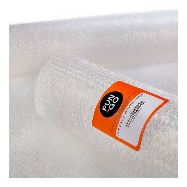 Fun&Go Papel de Bolhas de Ar Transparente Rolo 1 x 10 m