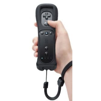 Comando Compatível Wii Remote com Wii MotionPlus Preto