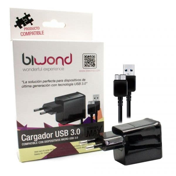 Biwond Carregador Micro USB 3.0 Black