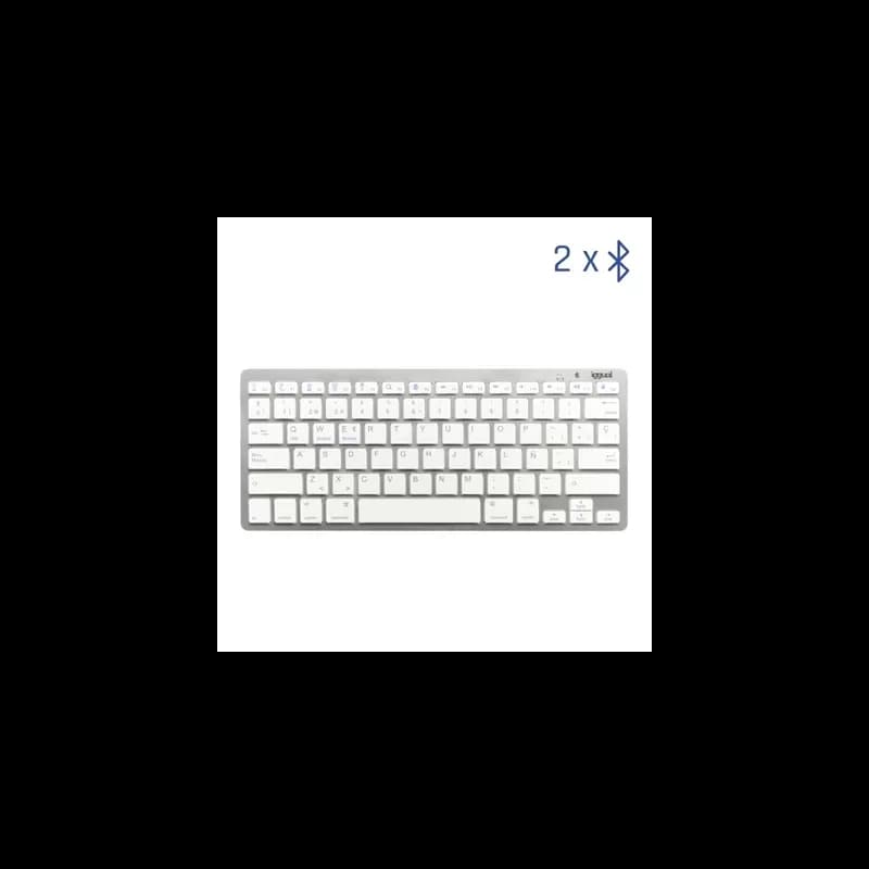 iggual Teclado Bluetooth Slim TKL-BT plata 2 canal