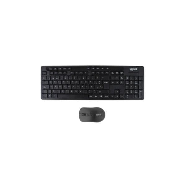 Teclado Iggual WMK-BUSINESS2 Teclado + Rato Sem Fios QWERTY Espanhol Preto