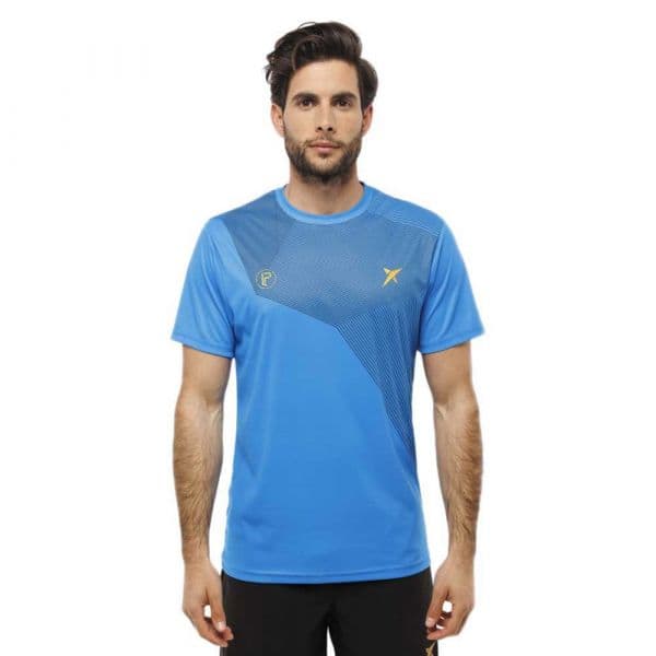 Drop Shot Lima Short Sleeve T-shirt Azul S Homem