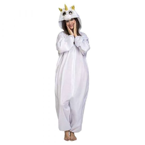 Viving Costumes Big Eyes Unicorn Mono With Hood Disfarce Mulher Branco M-L