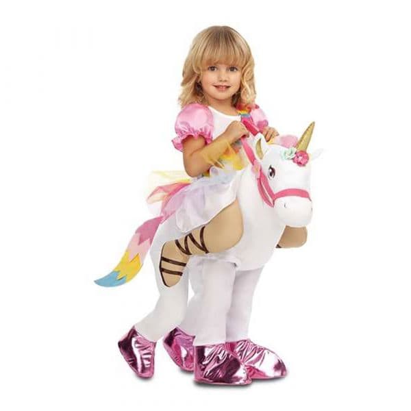 Viving Costumes Ride-on Unicorn Princess Disfarce Menina Rosa 12-24 Meses
