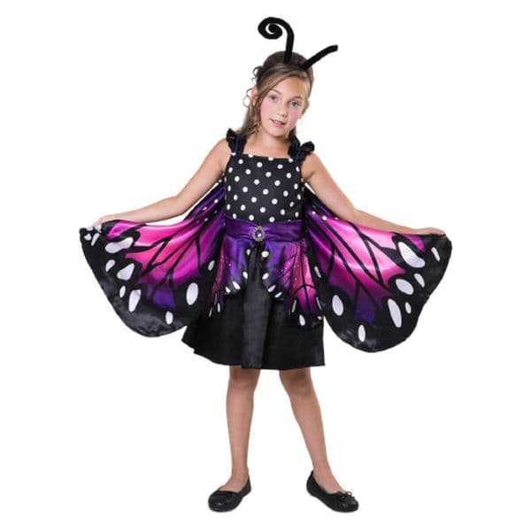 Viving Costumes Butterfly Disfarce Menina Rosa 10-12 Anos