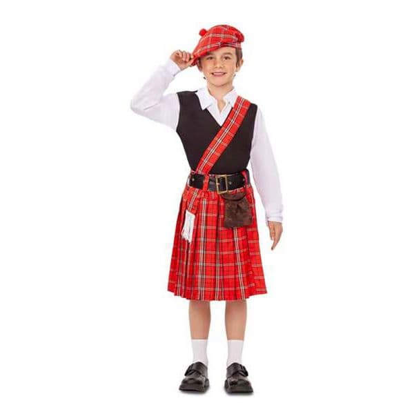 Viving Costumes Scottish Disfarce Criança Vermelho 7-9 Anos