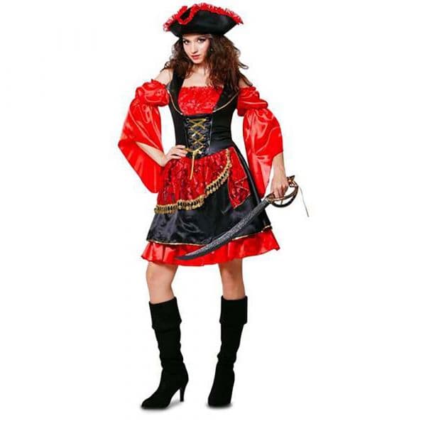 Viving Costumes Shameless Pirate Disfarce Vermelho XL