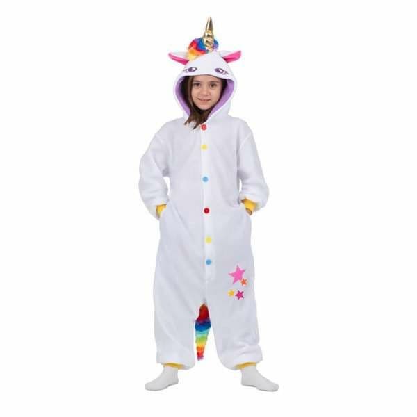 Viving Costumes Blanco Child Kigurumi Unicorn With Hood And Tail Disfarce Branco M