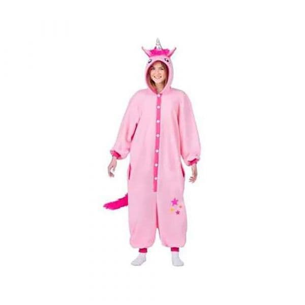 Mom Fantasia De Unicórnio Kigurumi Com Capuz E Cauda Para Homem S-M Pink